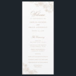 Elegant Floral Vintage Lace Beige Wedding Program Programme<br><div class="desc">Elegant Floral Neutral Beige Gold Modern Calligraphy Script Wedding Program. Traditional Wedding Order of Service</div>