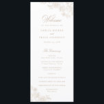 Elegant Floral Vintage Lace Beige Wedding Program Programme<br><div class="desc">Elegant Floral Neutral Beige Gold Modern Calligraphy Script Wedding Program. Traditional Wedding Order of Service</div>