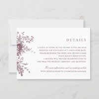 Elegant Floral Vintage Merlot Wedding Details