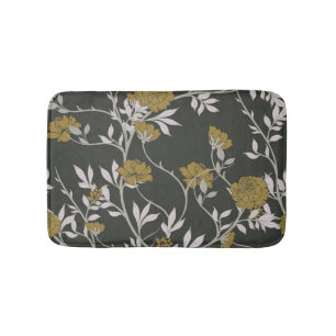 Elegant floral: vintage pattern design. bath mat