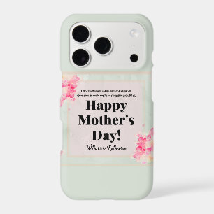 Elegant Floral Vintage Script Pink Mum Mothers Day