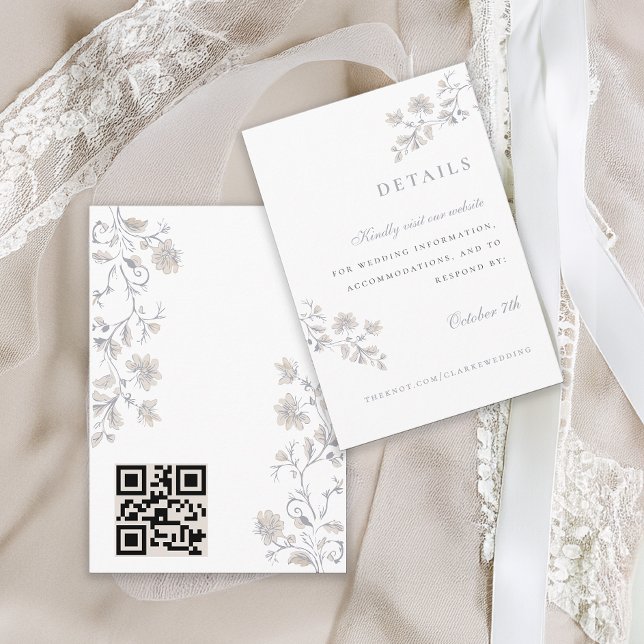 Elegant Floral Vintage Victorian Enclosure Card (Creator Uploaded)