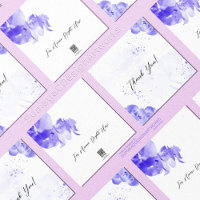 Elegant Floral Violet Thank You