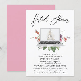 Elegant Floral Virtual Bridal Shower Invitation