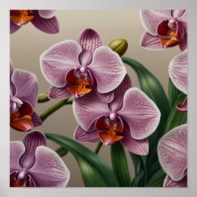 Elegant Floral Wall Art Poster (Front)