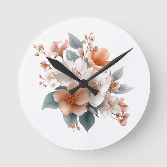 Elegant Floral Wall Clock 🌿🕒 (Front)