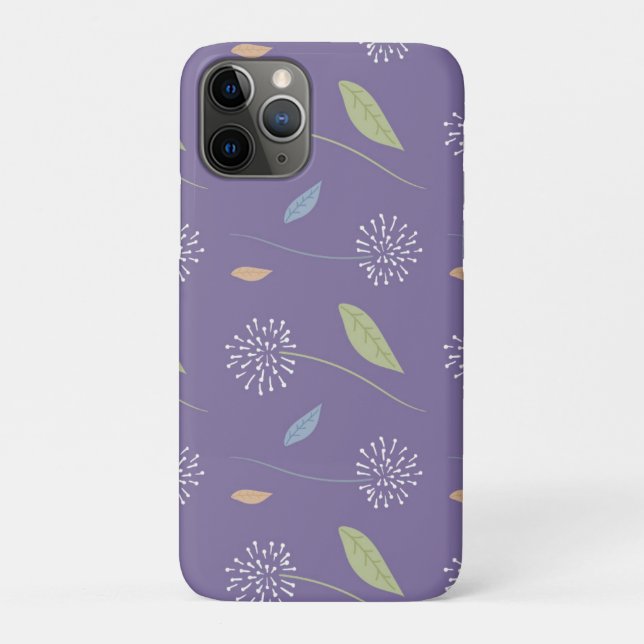 Elegant Floral Wallpaper iPhone 11 Case (Back)