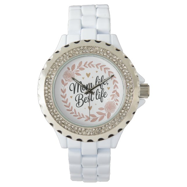 Elegant Floral Watch New Mum Gift Idea (Front)