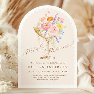 Elegant Floral Watercolor Arch Bridal Shower Invitation