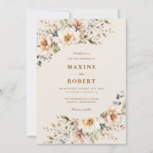 Elegant Floral Watercolor Botanical Wedding