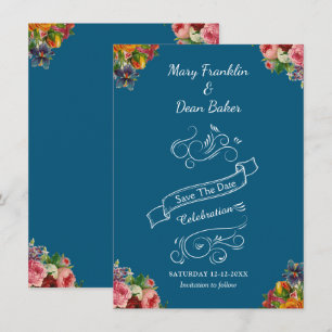 Elegant Floral Watercolor Garden Wedding   Save The Date