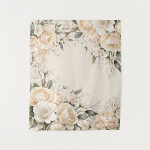 Elegant Floral Watercolor Photo Backdrop  Tapestry