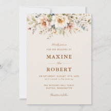 Elegant Floral Watercolor QR Code Photo Wedding
