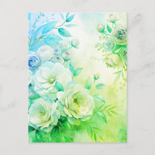 Elegant Floral Watercolor Thank You Card Custom