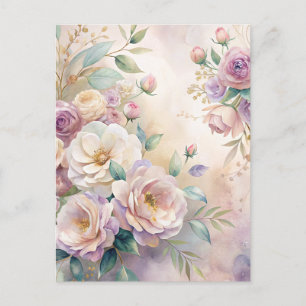 Elegant Floral Watercolor Thank You Card Custom