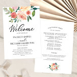 Elegant Floral Watercolor Wedding Program Programme<br><div class="desc">Elegant Floral Watercolor Wedding Program</div>