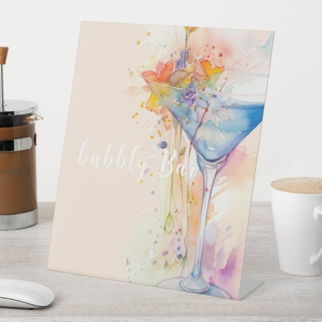 elegant floral  watercolour  Bridal shower sign (In SItu)