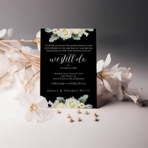 Elegant Floral We Still Do Vow Renewal Invitation
