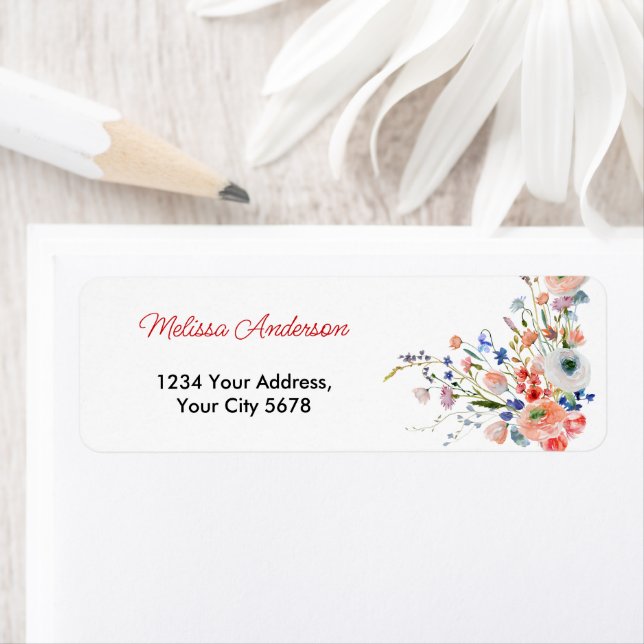 Elegant Floral Wedding Address (Insitu)