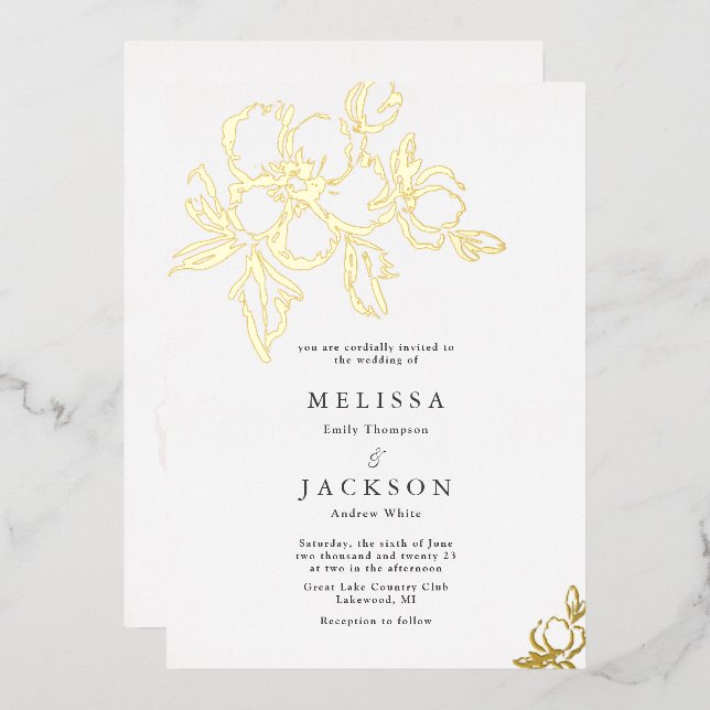 Elegant Floral Wedding blooms (Front/Back)