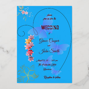 Elegant floral wedding card 
