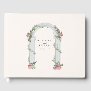 Elegant Floral Wedding Column Garden Wedding Guest Book