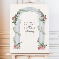 Elegant Floral Wedding Column Garden Wedding