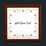 Elegant Floral Wedding Custom Jewerly Keepsake Gift Box<br><div class="desc">Personalise this cute, elegant Floral Wedding Wooden Jewellery Keepsake Box design. You can add text, name etc as needed. You can also change the font model, font colour and font size if you want. Click --> "Personalise" to find the tools for customising. You can do whatever you like and make...</div>