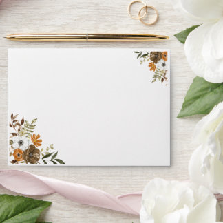 Elegant Floral Wedding Envelopes