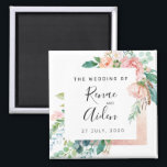 Elegant floral wedding favour magnet, wedding magnet<br><div class="desc">Celebrate in style with this gorgeous floral magnet,  perfect for a spring or outdoor bridal shower,  wedding or engagement party.</div>