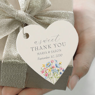 Elegant Floral Wedding Favour Tags