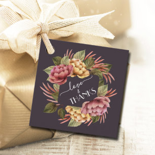 Elegant Floral Wedding Favour Tags