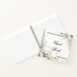 Elegant Floral Wedding Guest Book