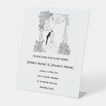Elegant Floral Wedding Guest Book Sign