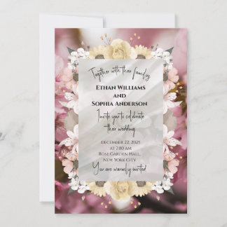 Elegant Floral Wedding Invitation