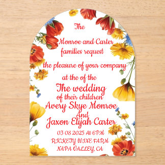 Elegant Floral Wedding Invitation
