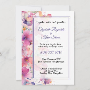 Elegant Floral wedding Invitation