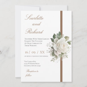 Elegant Floral Wedding Invitation