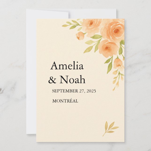 🌸 Elegant Floral Wedding Invitation 🌸 (Front)