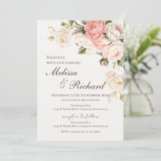Elegant Floral Wedding Invitation