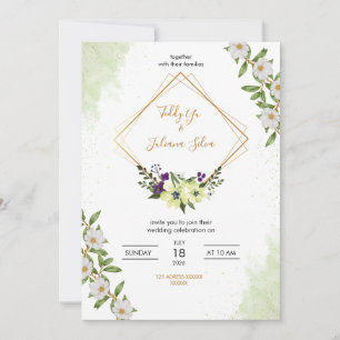 Elegant Floral Wedding Invitation