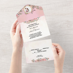 Elegant Floral Wedding Invitation