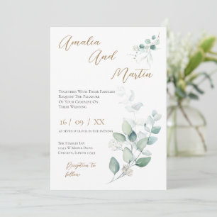 Elegant Floral Wedding Invitation