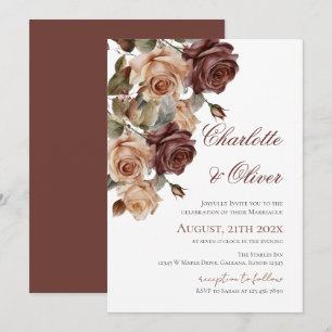 Elegant Floral Wedding Invitation