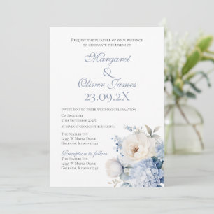 Elegant Floral Wedding Invitation