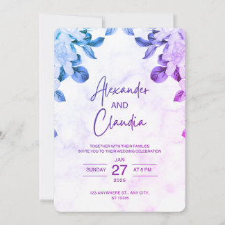 Elegant Floral Wedding Invitation