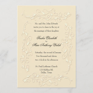 Elegant Floral Wedding Invitation