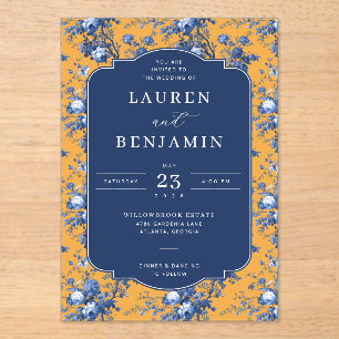 Elegant Floral Wedding Invitation