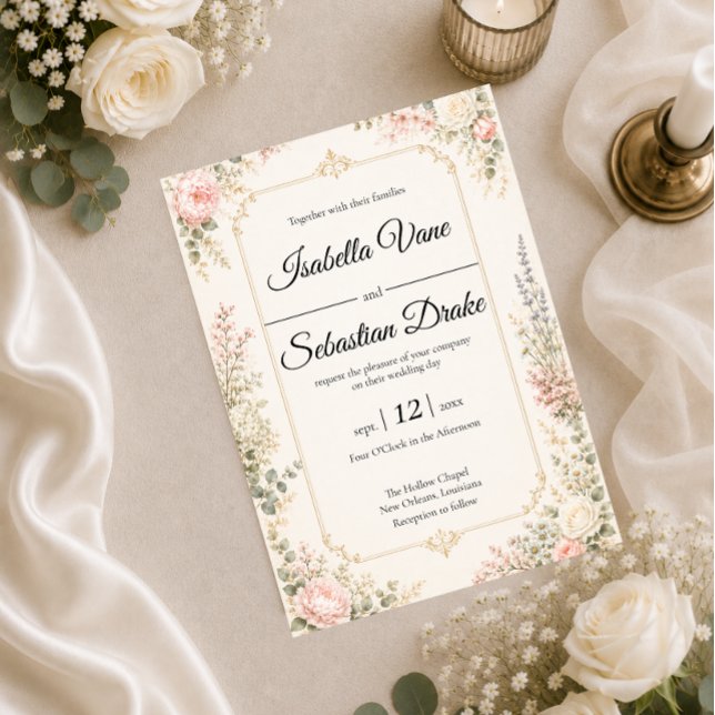 Elegant Floral Wedding Invitation (Creator Uploaded)