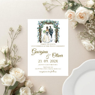 Elegant Floral Wedding Invitation